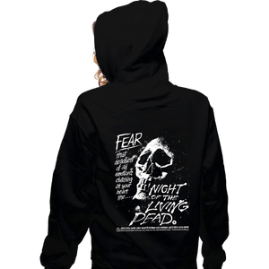 Daily_Deal_Shirts Zippered Hoodies, Unisex / Small / Black Fear!