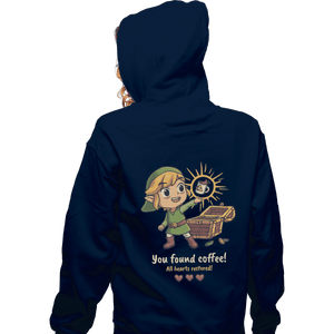 Shirts Zippered Hoodies, Unisex / Small / Navy Legendary Coffee