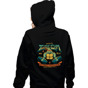 Daily_Deal_Shirts Zippered Hoodies, Unisex / Small / Black Mikey's Turtle Gym
