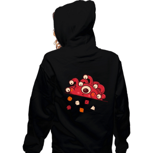 Secret_Shirts Zippered Hoodies, Unisex / Small / Black Cute Dice Tyrant