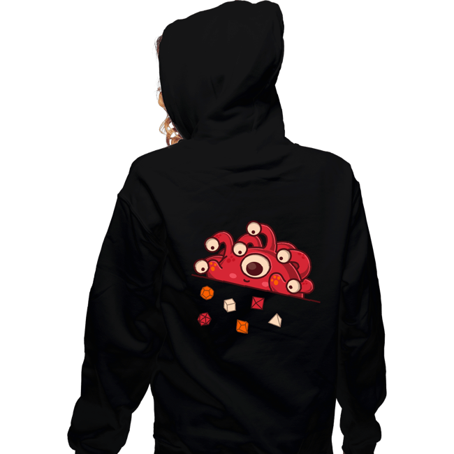 Secret_Shirts Zippered Hoodies, Unisex / Small / Black Cute Dice Tyrant