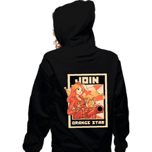 Load image into Gallery viewer, Shirts Zippered Hoodies, Unisex / Small / Black Orange Star Army
