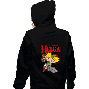 Daily_Deal_Shirts Zippered Hoodies, Unisex / Small / Black The Legend Of Helga