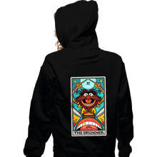 Load image into Gallery viewer, Daily_Deal_Shirts Zippered Hoodies, Unisex / Small / Black The Drummer
