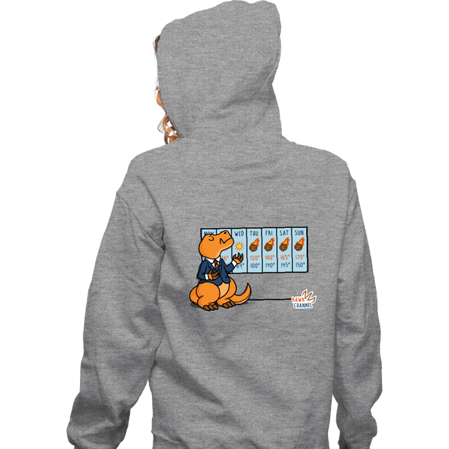 Secret_Shirts Zippered Hoodies, Unisex / Small / Sports Grey Weather T-Rex