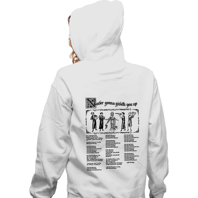 Daily_Deal_Shirts Zippered Hoodies, Unisex / Small / White Never Gonna Giveth