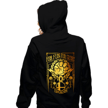 Load image into Gallery viewer, Daily_Deal_Shirts Zippered Hoodies, Unisex / Small / Black Smash Foil Crest

