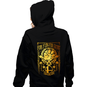 Daily_Deal_Shirts Zippered Hoodies, Unisex / Small / Black Smash Foil Crest