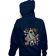 Load image into Gallery viewer, Shirts Zippered Hoodies, Unisex / Small / Navy Wonderland Girl
