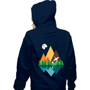 Secret_Shirts Zippered Hoodies, Unisex / Small / Navy The Forest View