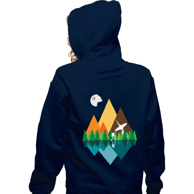 Secret_Shirts Zippered Hoodies, Unisex / Small / Navy The Forest View