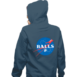 Secret_Shirts Zippered Hoodies, Unisex / Small / Indigo Blue Balls