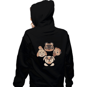 Shirts Zippered Hoodies, Unisex / Small / Black Animal Queen
