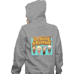 Secret_Shirts Zippered Hoodies, Unisex / Small / Sports Grey Thankyou For Being A Friend