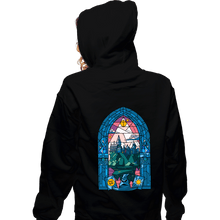 Load image into Gallery viewer, Daily_Deal_Shirts Zippered Hoodies, Unisex / Small / Black Stained Glass Castle
