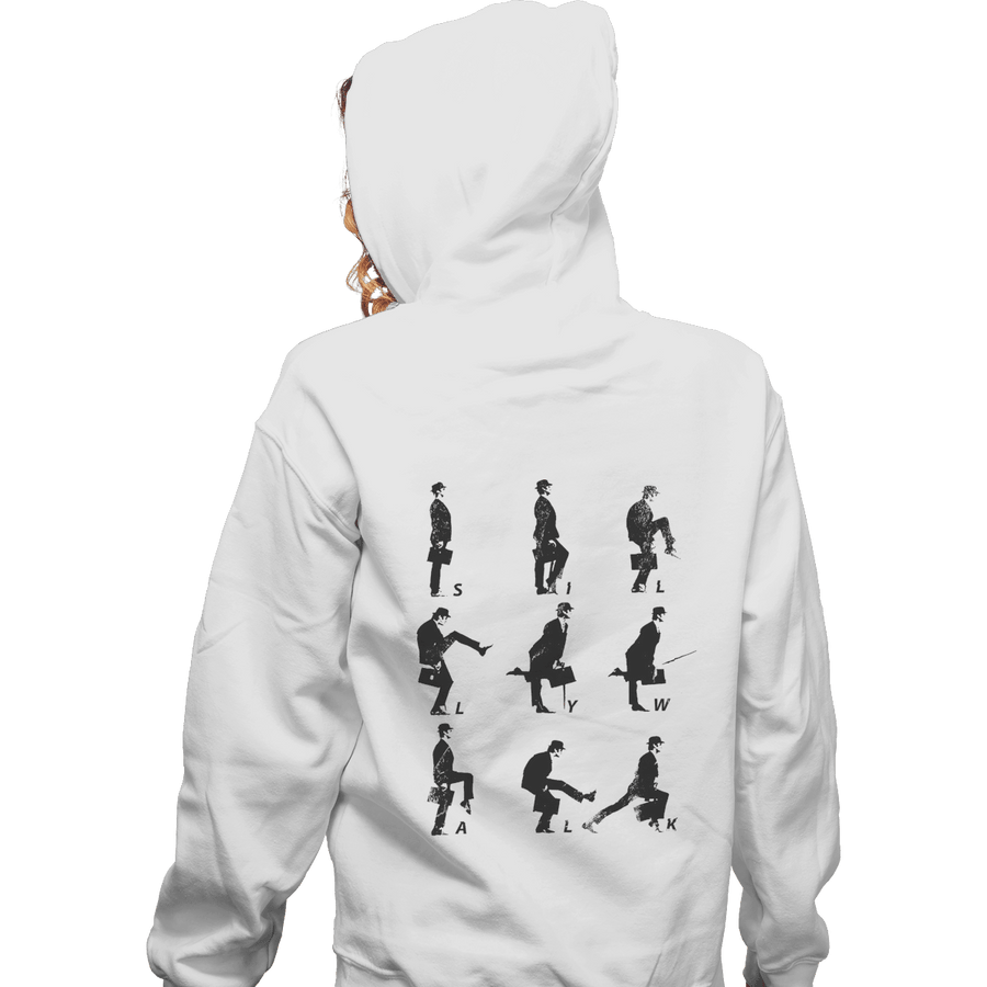 Shirts Zippered Hoodies, Unisex / Small / White Silly Walk