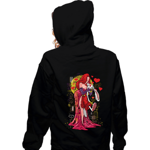 Daily_Deal_Shirts Zippered Hoodies, Unisex / Small / Black Animated Kiss