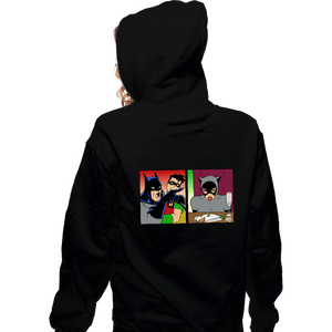 Secret_Shirts Zippered Hoodies, Unisex / Small / Black Batman Yelling At Catwoman