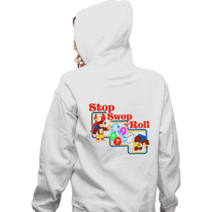 Shirts Zippered Hoodies, Unisex / Small / White Stop Swop 'N' Roll