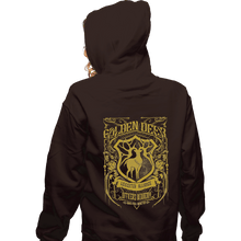 Load image into Gallery viewer, Shirts Pullover Hoodies, Unisex / Small / Dark Chocolate Golden Deer Officers Academy
