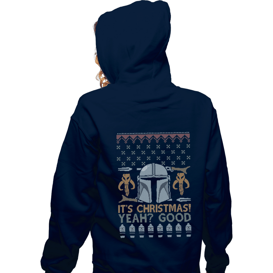 Shirts Pullover Hoodies, Unisex / Small / Navy Mandalorian Christmas