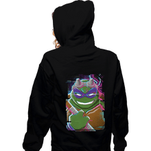 Load image into Gallery viewer, Daily_Deal_Shirts Zippered Hoodies, Unisex / Small / Black Glitch Donatello
