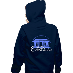Daily_Deal_Shirts Zippered Hoodies, Unisex / Small / Navy Evil Cabin