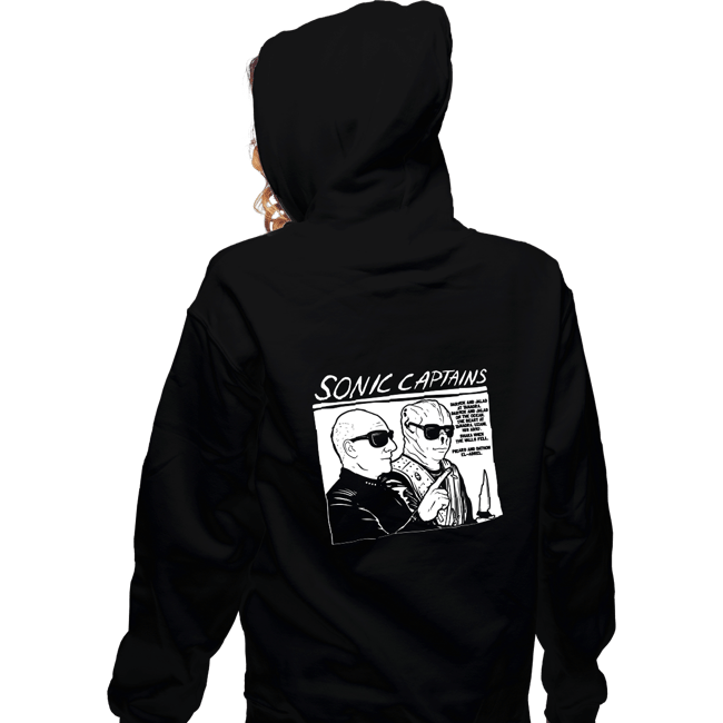 Daily_Deal_Shirts Zippered Hoodies, Unisex / Small / Black Sonic Captains