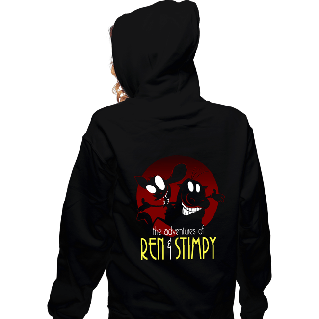 Secret_Shirts Zippered Hoodies, Unisex / Small / Black The Adventures of Ren & Stimpy