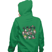 Load image into Gallery viewer, Shirts Zippered Hoodies, Unisex / Small / Irish Green Fireflys
