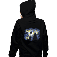 Load image into Gallery viewer, Secret_Shirts Zippered Hoodies, Unisex / Small / Black Starry Extraterrestrial
