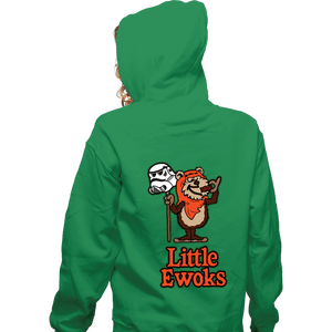 Daily_Deal_Shirts Zippered Hoodies, Unisex / Small / Irish Green Little Ewoks