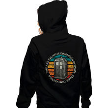 Load image into Gallery viewer, Daily_Deal_Shirts Zippered Hoodies, Unisex / Small / Black Vintage Tardis 1963
