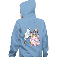 Load image into Gallery viewer, Shirts Zippered Hoodies, Unisex / Small / Royal Blue Magical Silhouettes - Patamon
