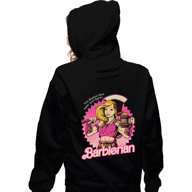 Daily_Deal_Shirts Zippered Hoodies, Unisex / Small / Black Barbarian Doll