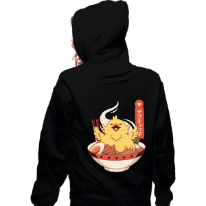 Shirts Zippered Hoodies, Unisex / Small / Black Fat Chocobo Ramen