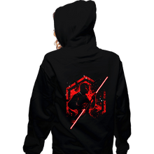 Load image into Gallery viewer, Shirts Zippered Hoodies, Unisex / Small / Black Double-Bladed Warrior
