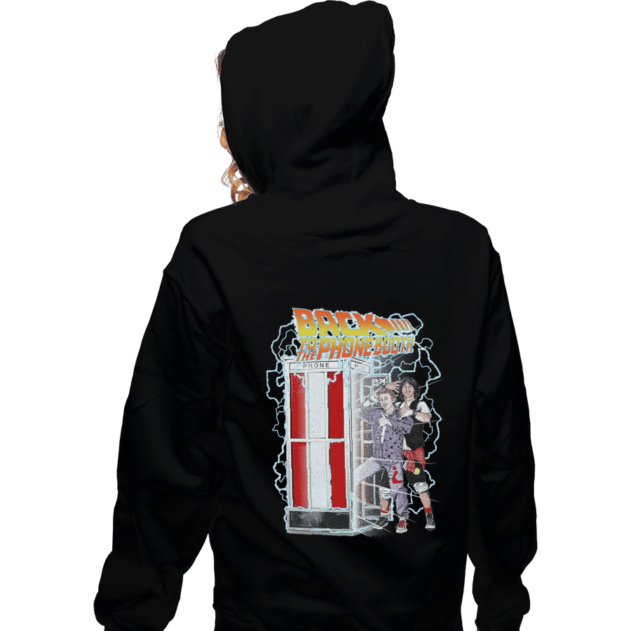 Shirts Zippered Hoodies, Unisex / Small / Black Back to the Phone Booth