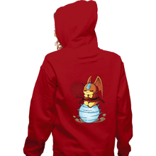 Load image into Gallery viewer, Daily_Deal_Shirts Zippered Hoodies, Unisex / Small / Red Digi Air Bending
