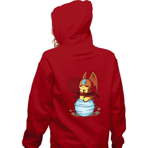 Daily_Deal_Shirts Zippered Hoodies, Unisex / Small / Red Digi Air Bending