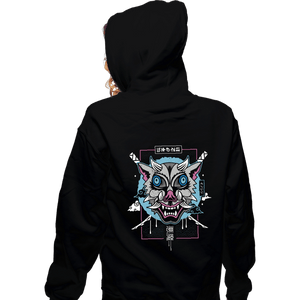 Shirts Zippered Hoodies, Unisex / Small / Black Japanese Boar