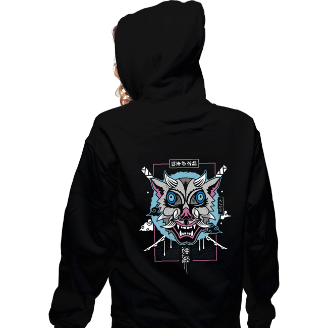 Shirts Zippered Hoodies, Unisex / Small / Black Japanese Boar