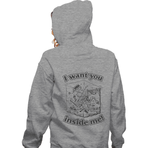 Shirts Zippered Hoodies, Unisex / Small / Sports Grey I Want You Inside Me