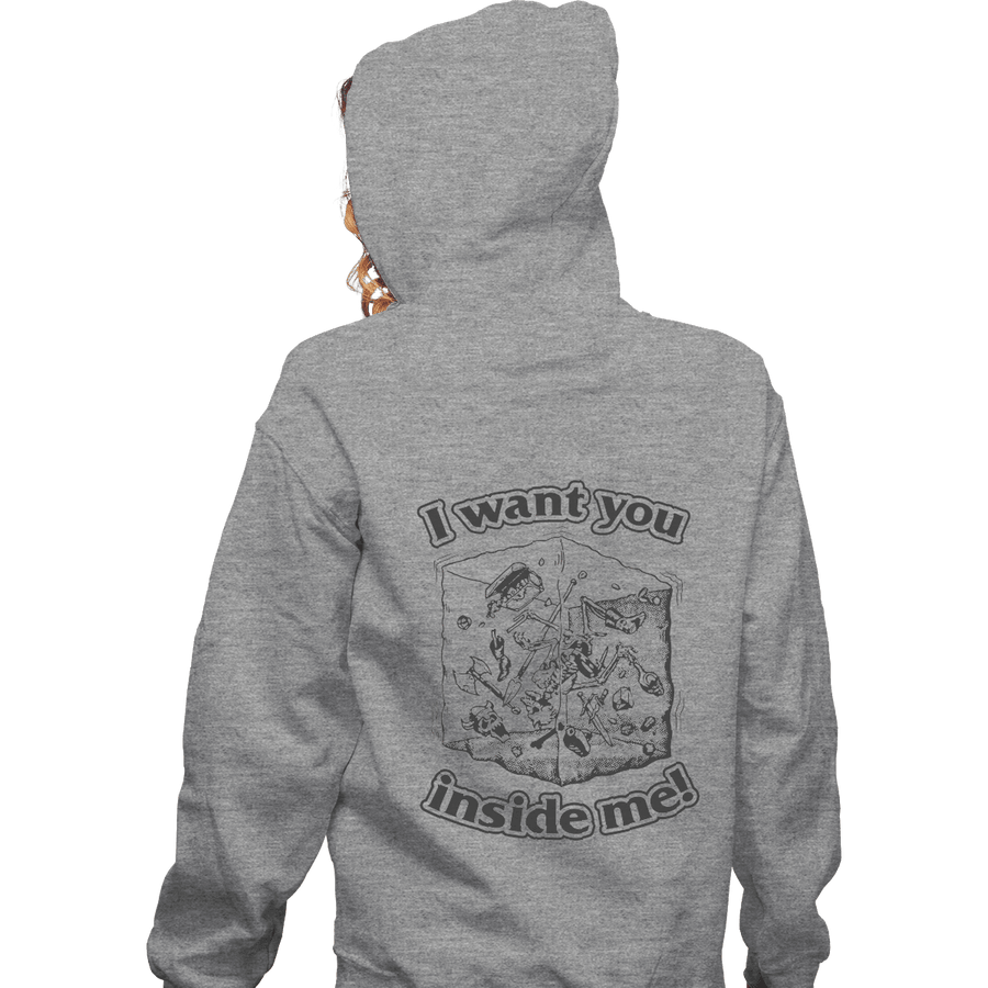 Shirts Zippered Hoodies, Unisex / Small / Sports Grey I Want You Inside Me