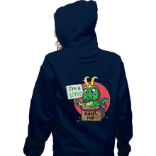 Load image into Gallery viewer, Secret_Shirts Zippered Hoodies, Unisex / Small / Navy Adopt This Alligator
