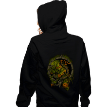 Load image into Gallery viewer, Secret_Shirts Zippered Hoodies, Unisex / Small / Black TMNT Mikey
