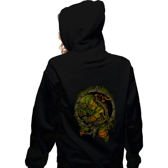 Secret_Shirts Zippered Hoodies, Unisex / Small / Black TMNT Mikey