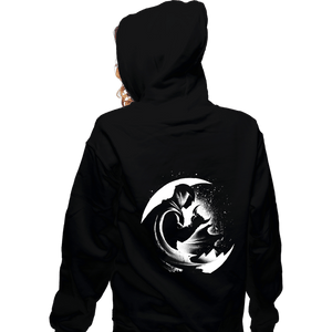 Daily_Deal_Shirts Zippered Hoodies, Unisex / Small / Black The Crescent Moon