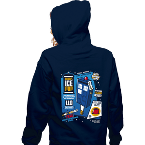 Shirts Zippered Hoodies, Unisex / Small / Navy Tardis Ice Pop