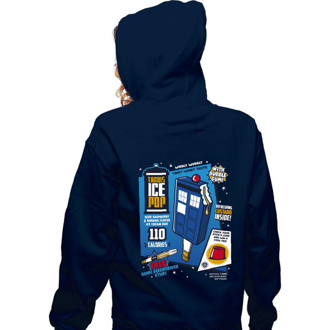 Shirts Zippered Hoodies, Unisex / Small / Navy Tardis Ice Pop